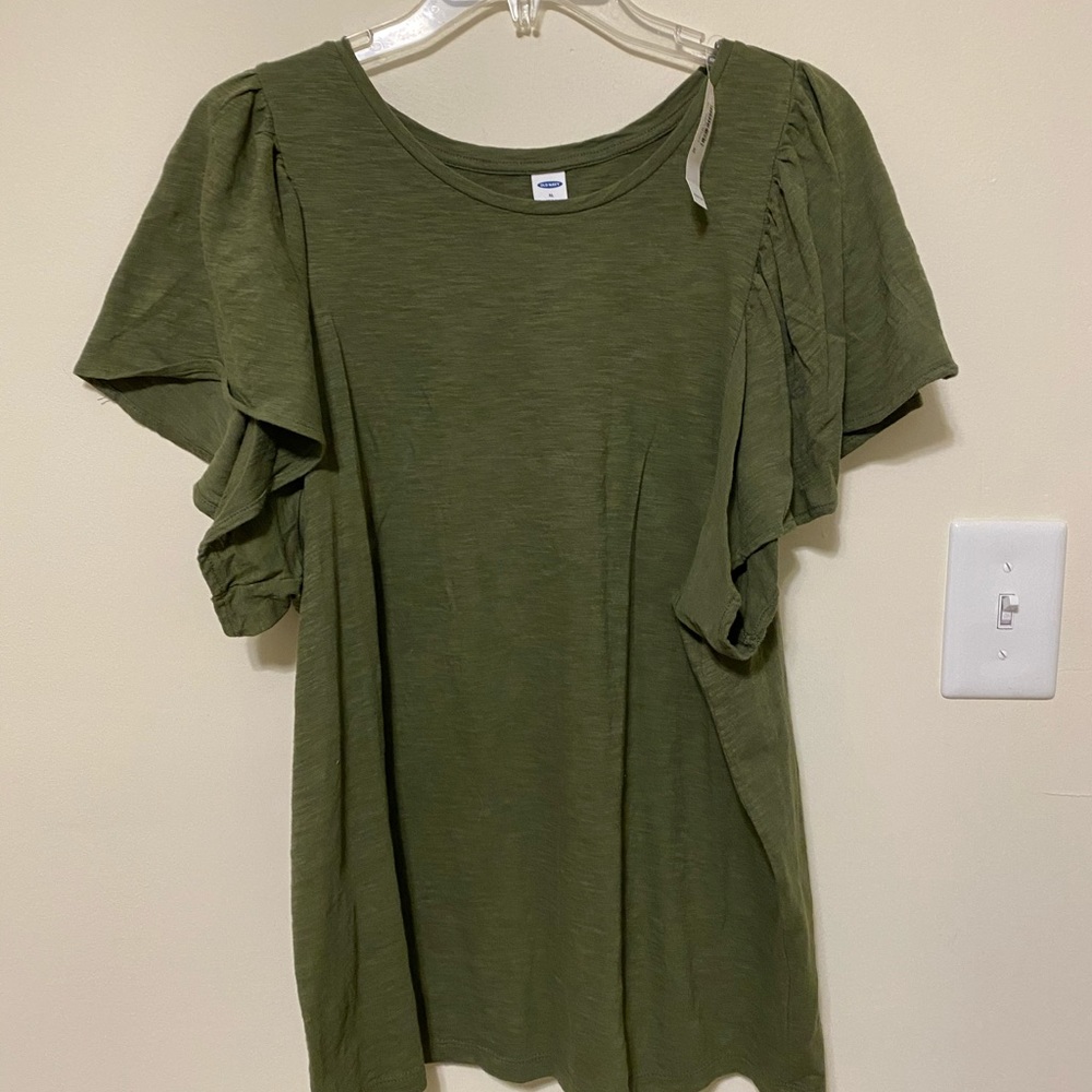 NWT Oldnavy Green short sleeve blouse